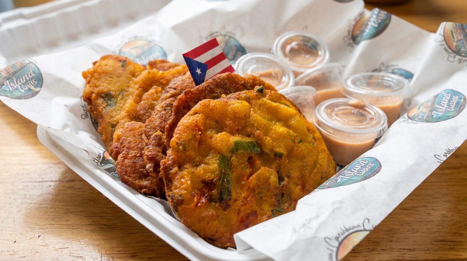 Bacalaítos and pasteles